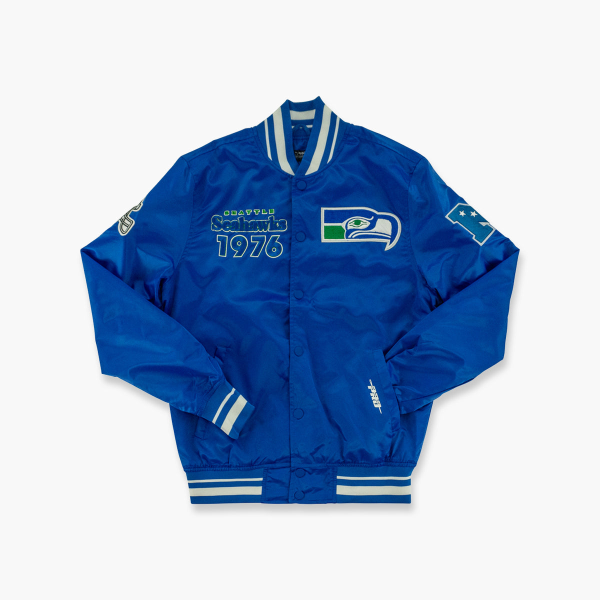 Seattle Seahawks Cream Throwback Classic Satin Jacket – Simply Seattle