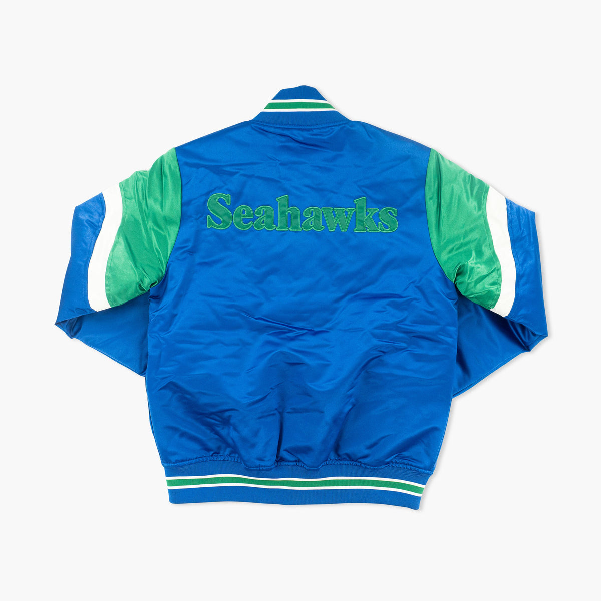 Seattle Seahawks Cream Throwback Classic Satin Jacket – Simply Seattle