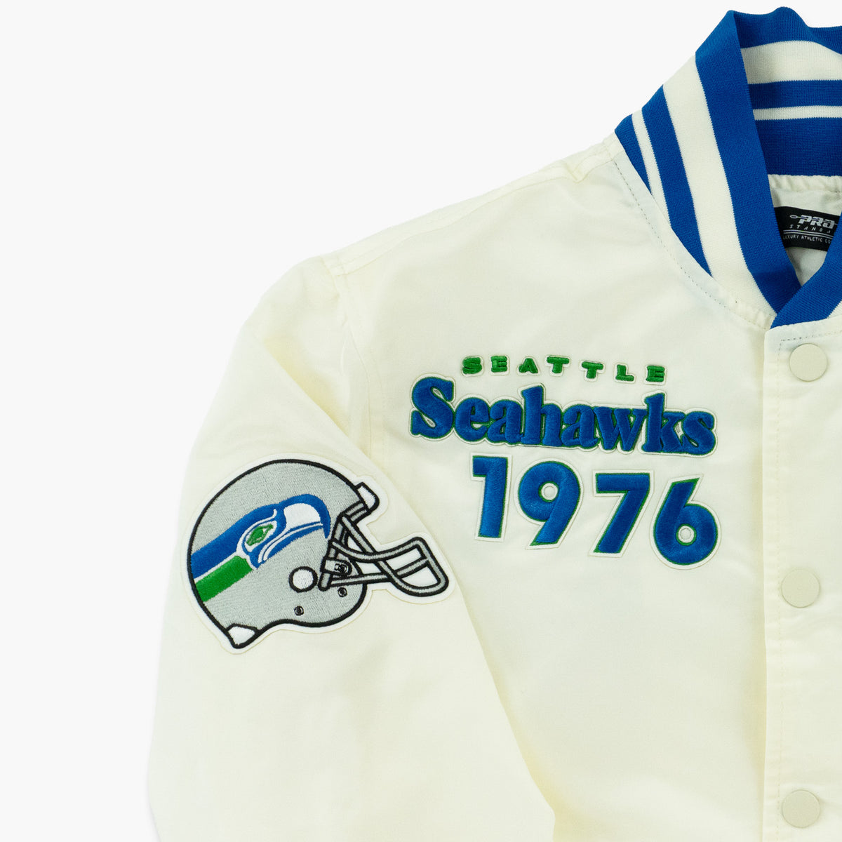 Seattle Seahawks Royal Throwback Classic Satin Jacket – Simply Seattle