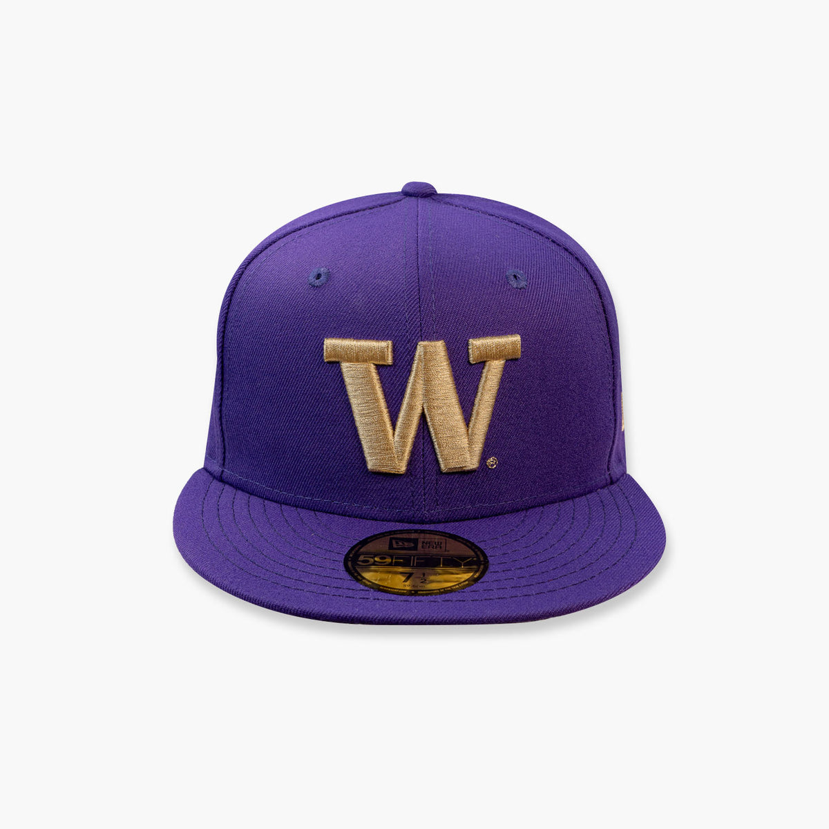 Washington Huskies New Era Purple W All Black And Gray Bottom 59FIFTY Fitted  Hat