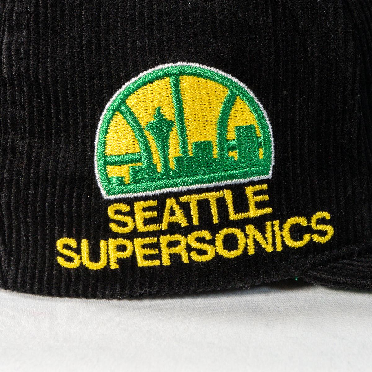 Seattle SuperSonics Green Script Corduroy Snapback