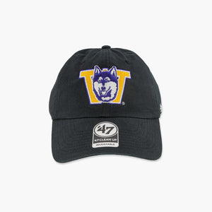 Washington Huskies Classic Throwback Black Clean Up Adjustable Hat