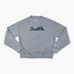 Seattle Applique Heritage Grey Triumph Womens Crewneck