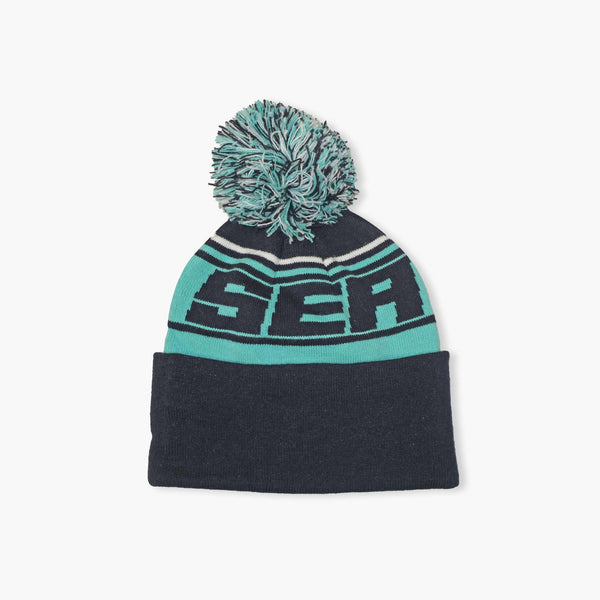 Seattle Kraken Navy Stylus Cuff Pom Beanie