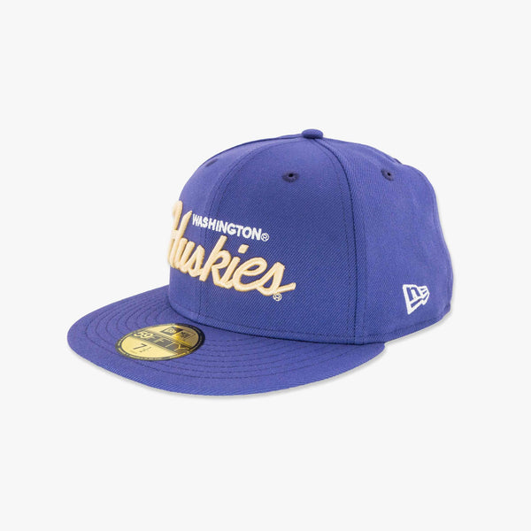 Washington Huskies Purple Script Fitted Hat