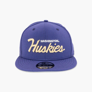 Washington Huskies Purple Script Helmet Patch Snapback