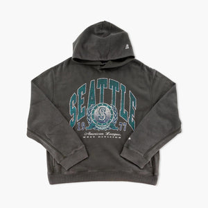 Seattle Mariners Grey Vintage Oversized Hoodie