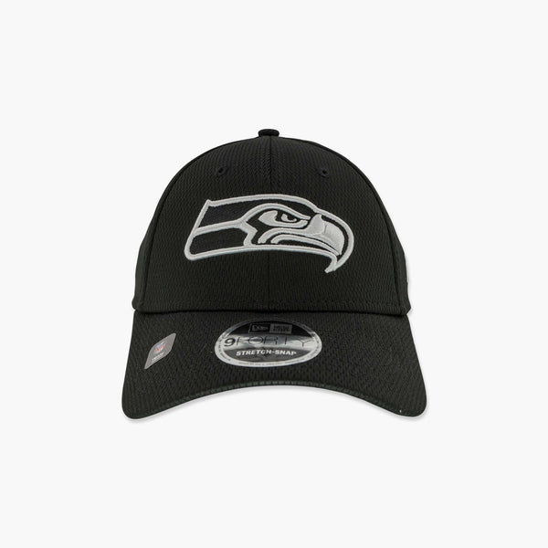 Seattle Seahawks Primary Logo Black & White Stretch Fit Snapback