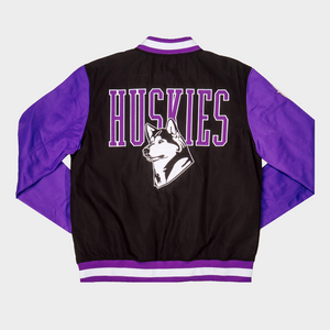 Washington Huskies Bow Down Black Bomber Jacket