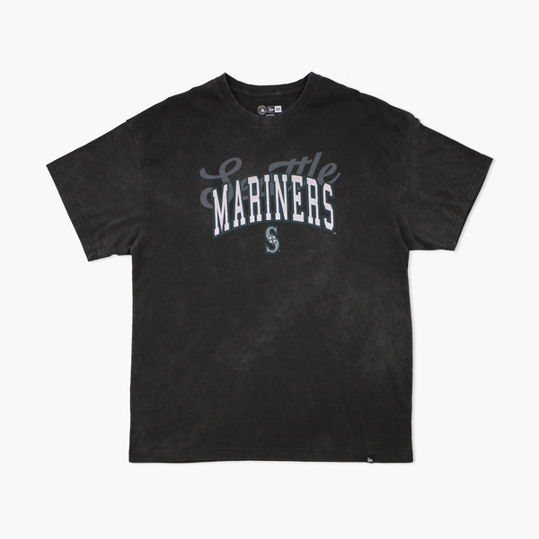 Seattle Mariners Women's Faded Black Dyed T-Shirt