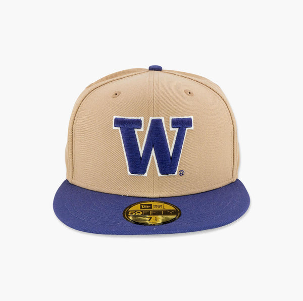 Washington Huskies Tan/Purple Primary Logo Fitted Hat