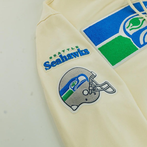 Seattle Seahawks Ultimate Throwback Cream Hoodie