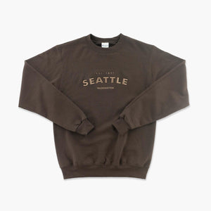 Seattle 3D Brown Powerblend Crewneck