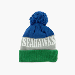 Seattle Seahawks Throwback Shaded Cuff Pom Beanie