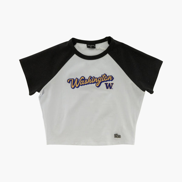 Washington Huskies Women's Crop Home Run T-Shirt