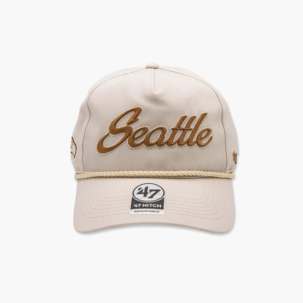 Seattle Seahawks Bone Grey Overhand Hitch Snapback