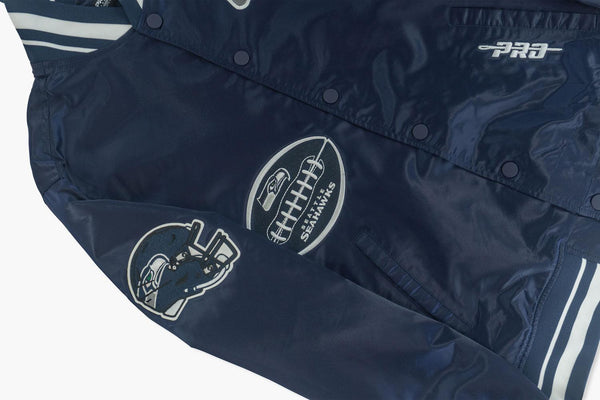 Seattle Seahawks Olde Time Football Satin Jacket