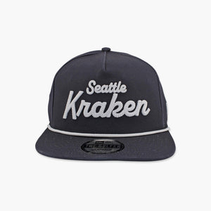 Seattle Kraken Team Text Navy "Golfer" Snapback