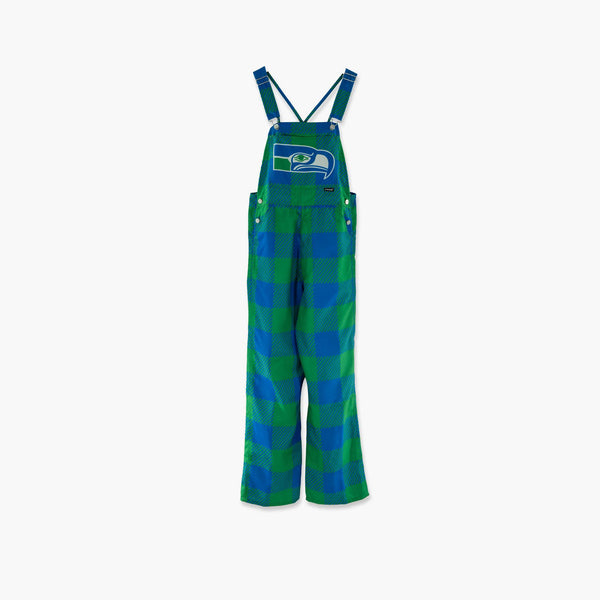 Seattle Seahawks Exclusive Retro Buffalo Plaid Overalls