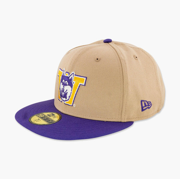 Washington Huskies Tan/Purple Classic Throwback Fitted Hat