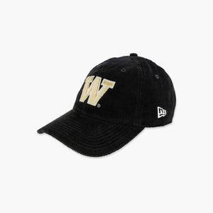 Washington Huskies Primary Logo Black Corduroy Adjustable Hat