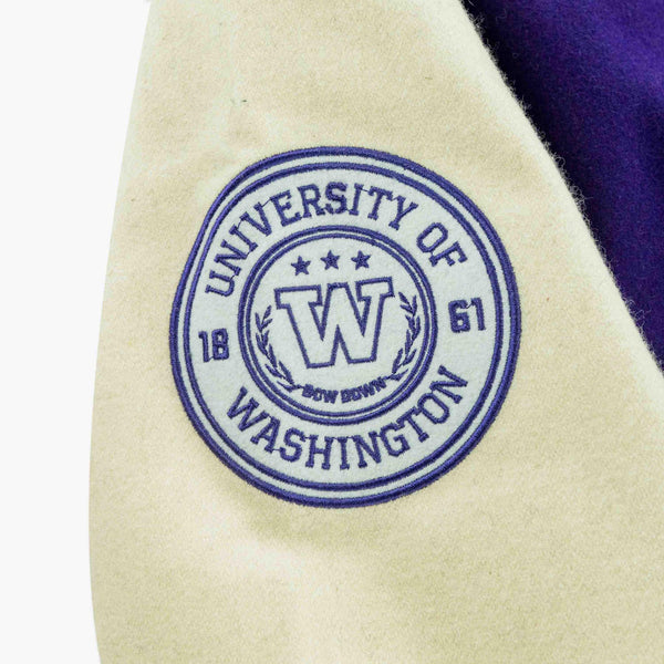 Washington Huskies Purple Melton Varsity Jacket