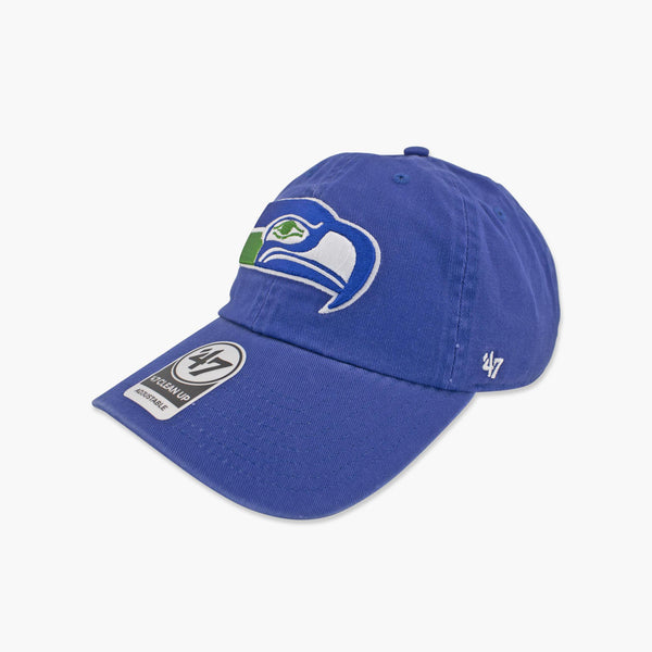 Seattle Seahawks Royal Throwback Clean Up Adjustable Hat