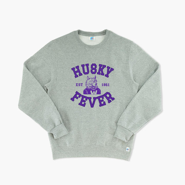 Washington Huskies "Husky Fever" Grey Crewneck