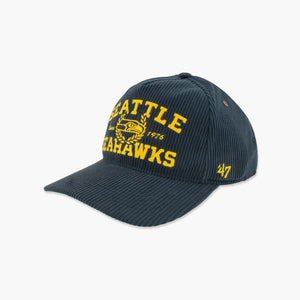 Seattle Seahawks Navy Laurus Corduroy Hitch Snapback