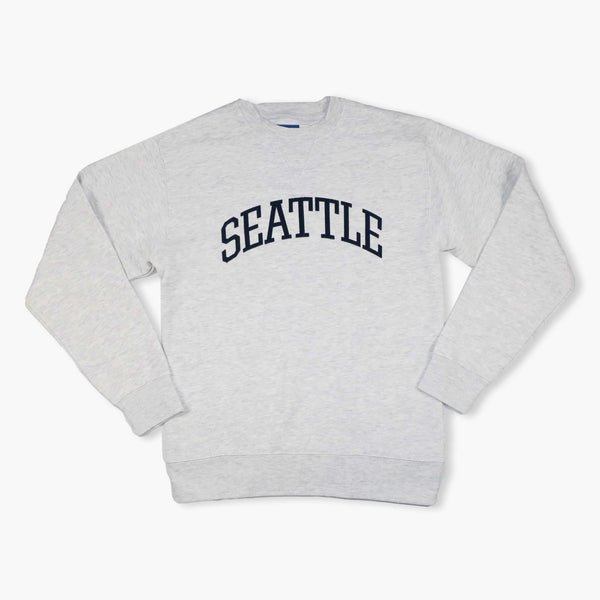 Seattle Iced Heather Big Cotton Tumbled Crewneck