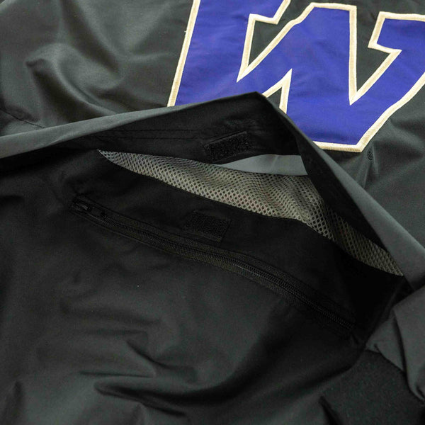 Washington Huskies Black Logo Windbreaker Jacket