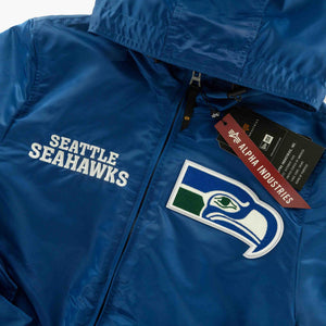 Seattle Seahawks 2024 Throwback Alpha Industries Bomber Jacket