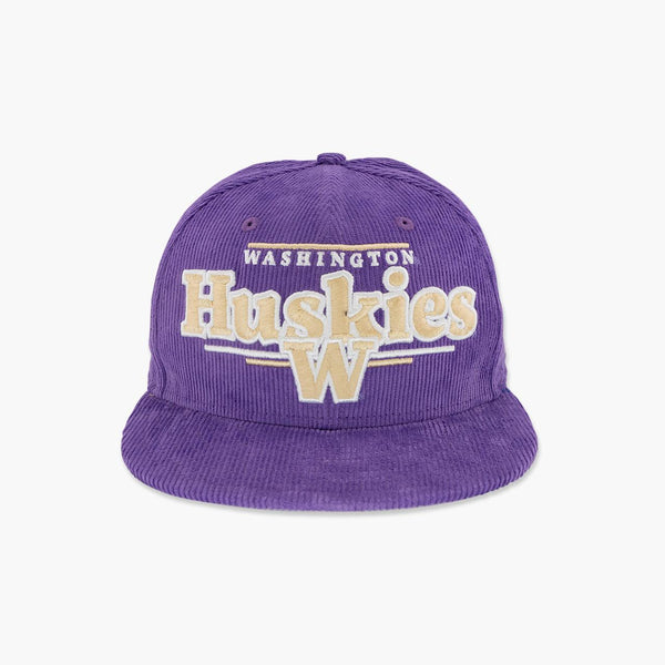 Washington Huskies Primary Logo Purple Corduroy Snapback