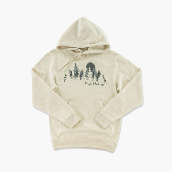 Dark Fade Oatmeal Pacific Northwest Hoodie