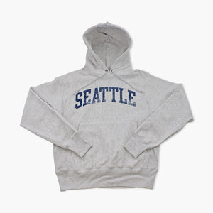 Seattle Silver Grey Reverse Weave Hoodie