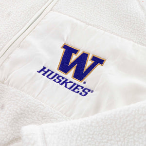 Washington Huskies Women's Coach White Sweater