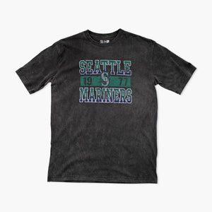 Seattle Mariners Charcoal Heavyweight Vintage Wash T-Shirt