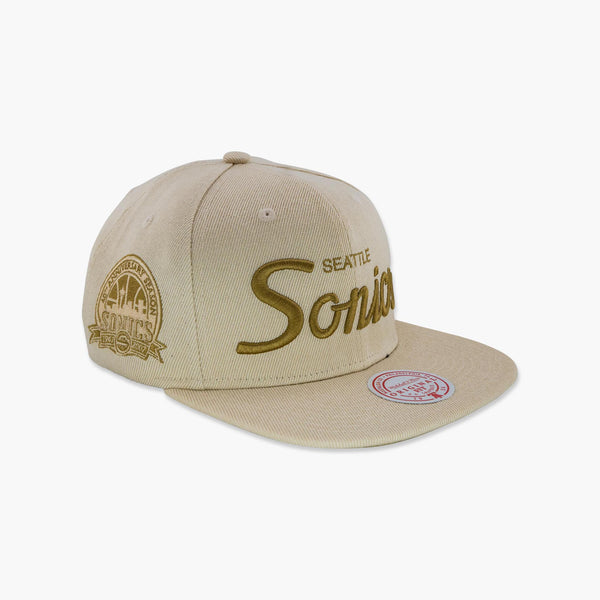 Seattle SuperSonics Sandstone Script Snapback