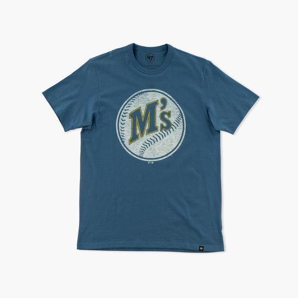 Seattle Mariners Cadet Blue Baseball Logo T-Shirt