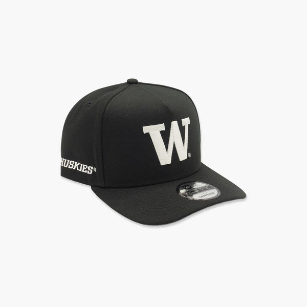 Washington Huskies Primary Logo Black A-Frame Snapback