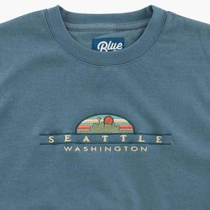 Seattle Together Again Embroidered Crewneck