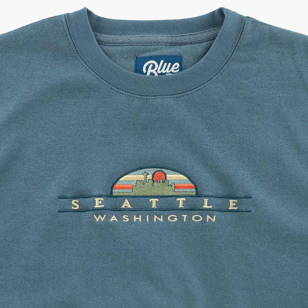 Seattle Together Again Embroidered Crewneck