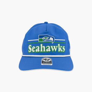 Seattle Seahawks Throwback Royal Campscape Nylon Hitch Snapback