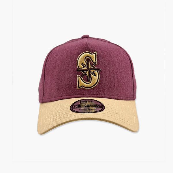 Seattle Mariners Moleskin Crown Maroon A-Frame Snapback