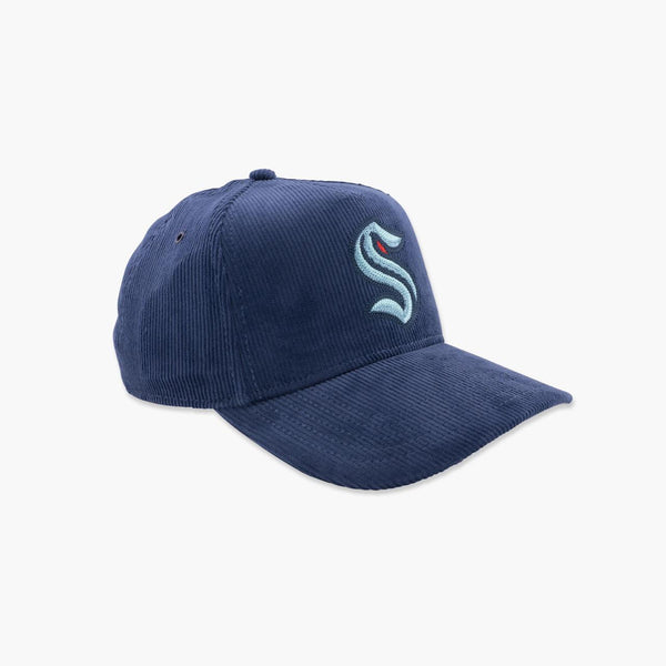 Seattle Kraken Navy Corduroy Snapback