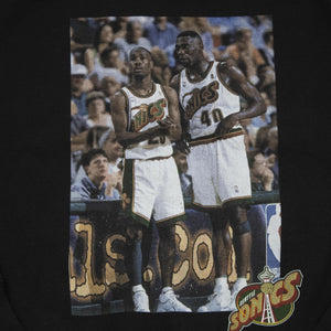 Seattle SuperSonics Kemp & Payton Photo Black Crewneck