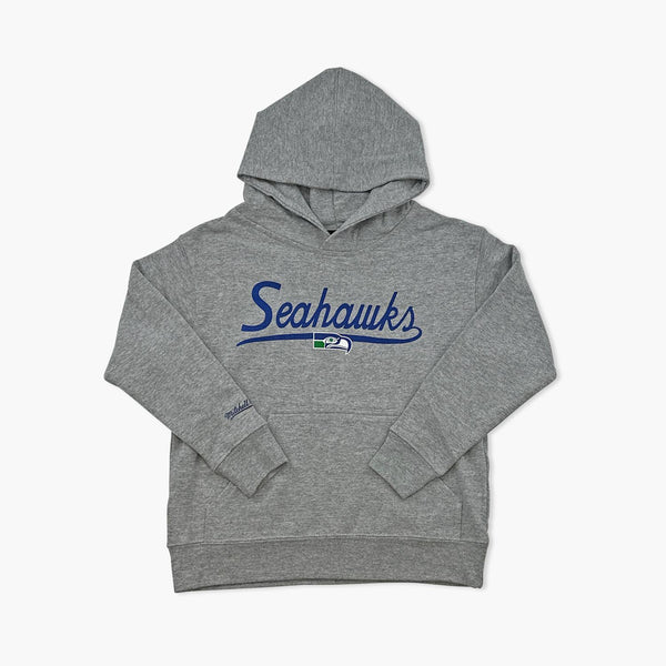 Seattle Seahawks Script Grey Youth Hoodie