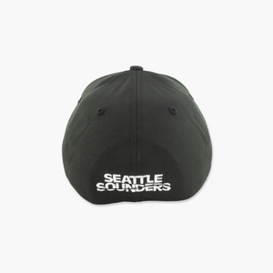 Seattle Sounders Black & White FlexFit Hat