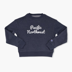 Pacific Northwest Applique Marine Navy Triumph Womens Crewneck