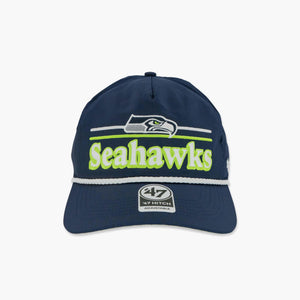 Seattle Seahawks Navy Campscape Nylon Hitch Snapback